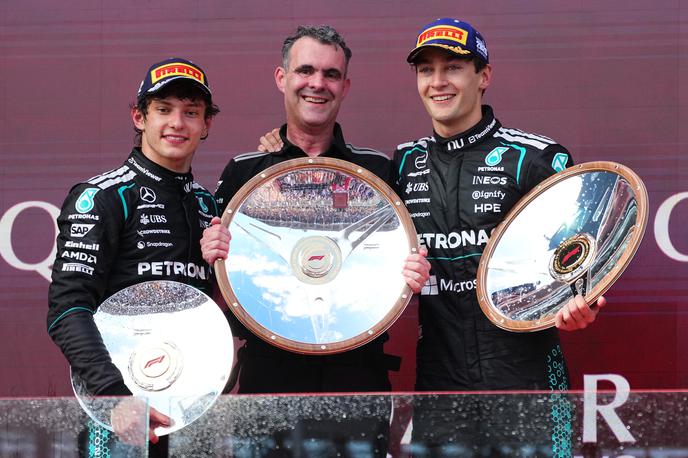 Melbourne George Russell Charles Leclerc | George Russell in Kimi Antonelli sta Mercedesu pripeljala dvojno zmago na uvodni dirki v Melbournu. | Foto Guliverimage