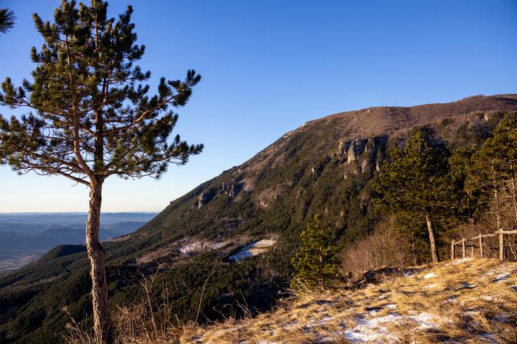 Z razgledišča na Predmeji se nam pokaže tudi Čaven. | Foto: Matej Podgoršek