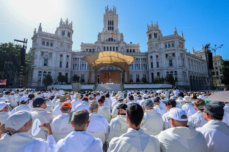 papež Leon XIV., maša, Madrid, Španija | Foto: Reuters