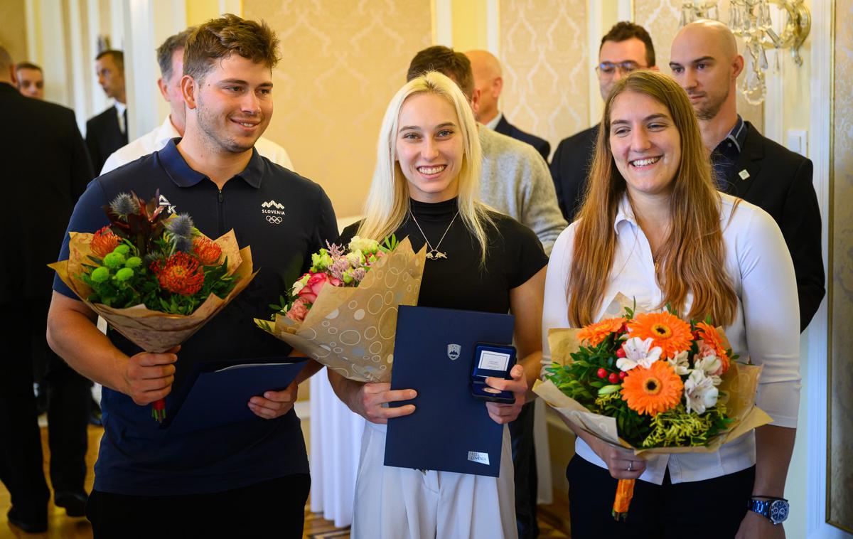 Andreja Leški Janja Garnbret Toni Vodišek | Toni Vodišek, Janja Garnbret in Andreja Leški | Foto Jure Makovec/STA