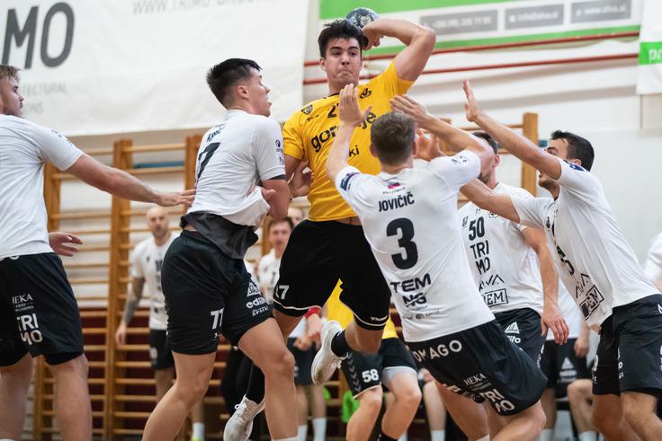 Nedeljski derbi se je končal z izidom 24:22 za Gorenje. | Foto: Jan Gregorc/www.alesfevzer.com