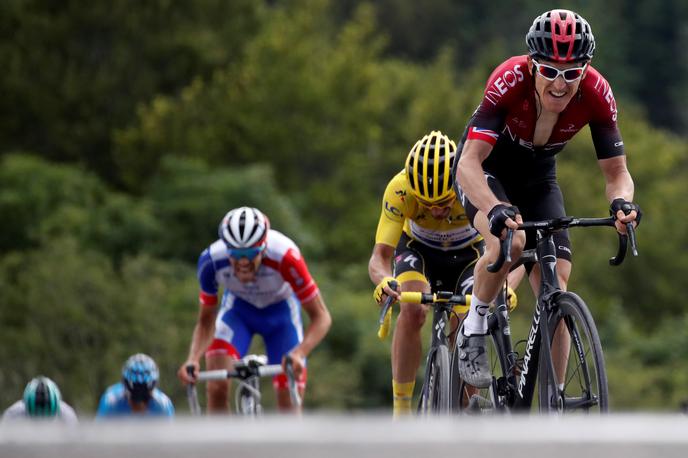 Geraint Thomas | Geraint Thomas je v šesti etapi pokazal, da ima močne noge, ko je za seboj pustil tudi v rumeno oblečenega Alaphillipa. | Foto Reuters