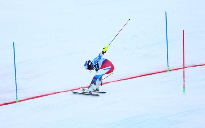 Francoski as je v slalomu zadržal prednost. | Foto: Reuters