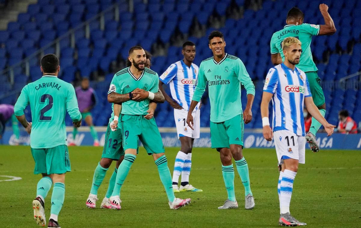 Real Madrid - Real Sociedad | Madridski Real se je z zmago nad Realom Sociedadom povzpel na vrh lestvice španskega prvenstva. | Foto Reuters