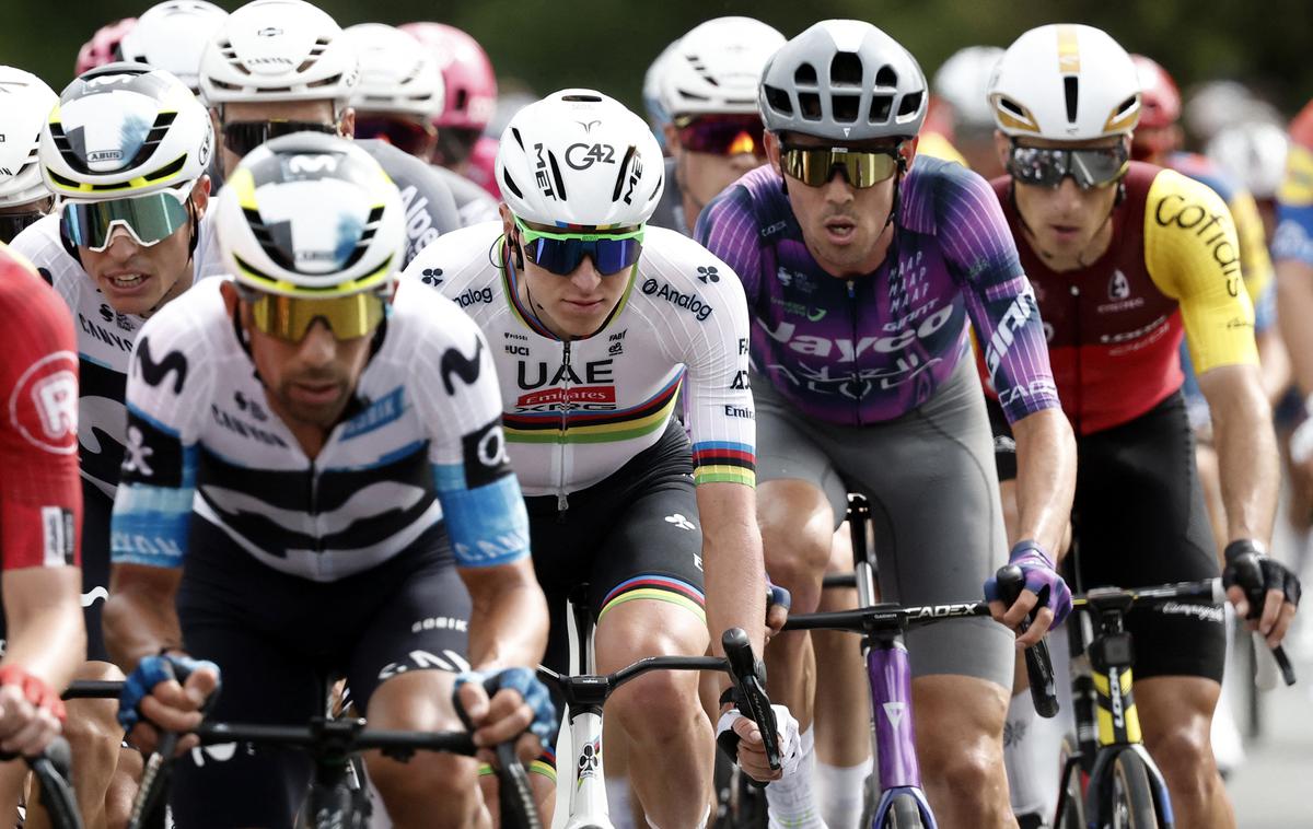 Tadej Pogačar, TDF 2025 | Tadej Pogačar je preživel hektičen uvodni dan 112. Toura.  | Foto Reuters