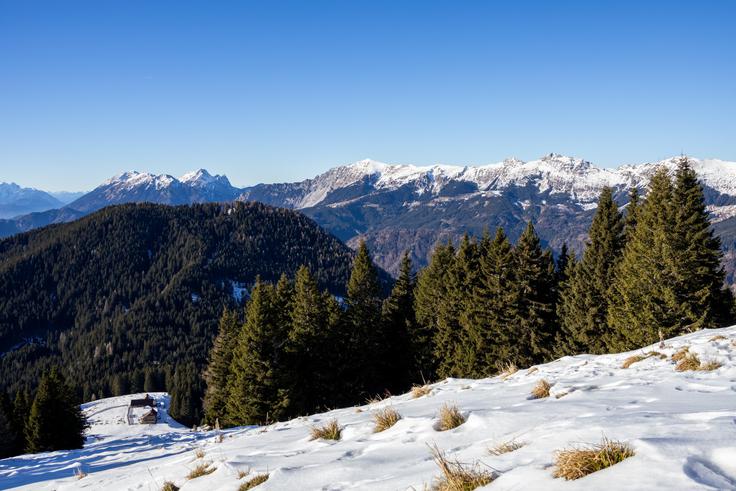 Pogled z Ženiklovca proti Košuti, Begunjščici, Vrtači ... | Foto: Matej Podgoršek