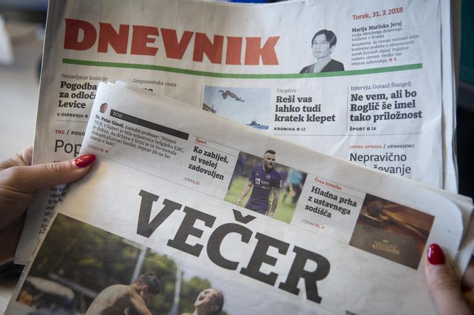 Dnevnik in Večer | Novo, združeno izdajateljsko podjetje z imenom DV mediji bo obvladovalo 40 odstotkov trga tiskanih medijev. | Foto Bojan Puhek