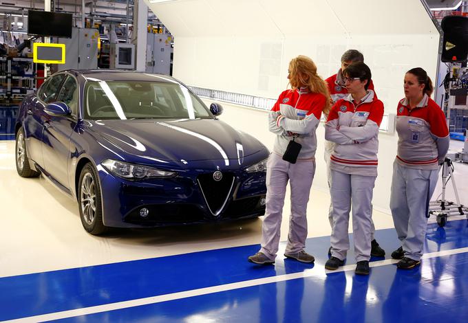 Alfa Romeo tovarna Cassino - proizvodnja giulia | Foto: Reuters