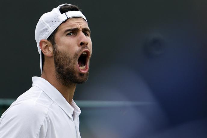 Karen Hačanov Wimbledon | Prvi četrtfinalist je Karen Hačanov. | Foto Reuters