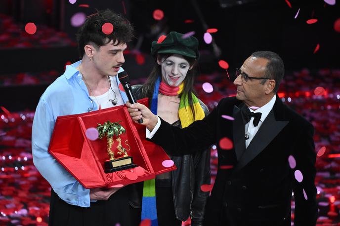 Sanremo 2025 | Lani je na Sanremu slavil Olly, a se je nastopu na Evroviziji odpovedal. Italijo je tako lani predstavljal Lucio Corsi. | Foto Guliverimage