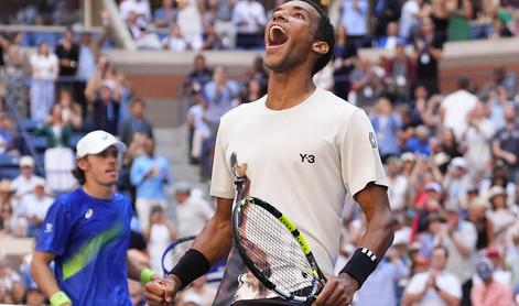 Auger-Aliassime prek de Minaurja v svoj drugi polfinale grand slama