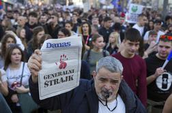 V Srbiji ob pozivu k splošni stavki množični protesti