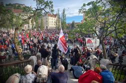 Shod v središču Ljubljane: večjih kršitev ni bilo #video #foto