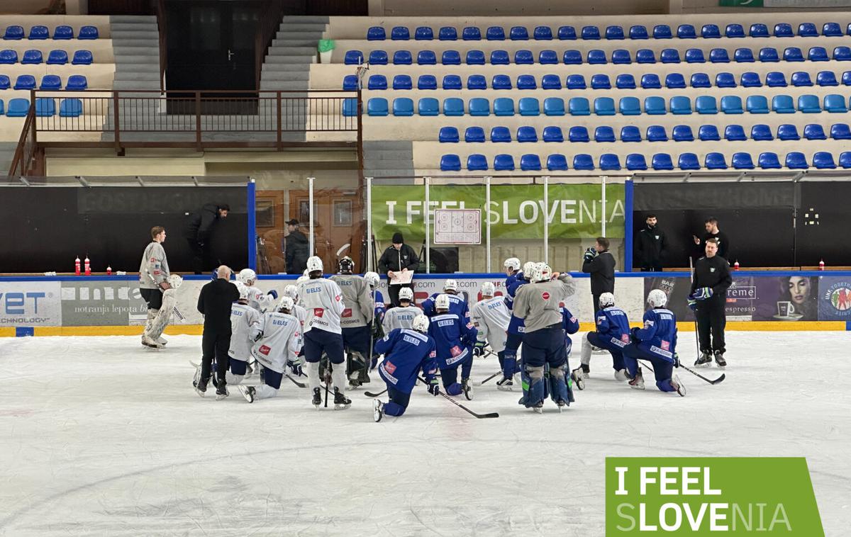 SP u20 | Mladi hokejisti se pripravljajo na domače svetovno prvenstvo. | Foto Hokejska zveza Slovenije