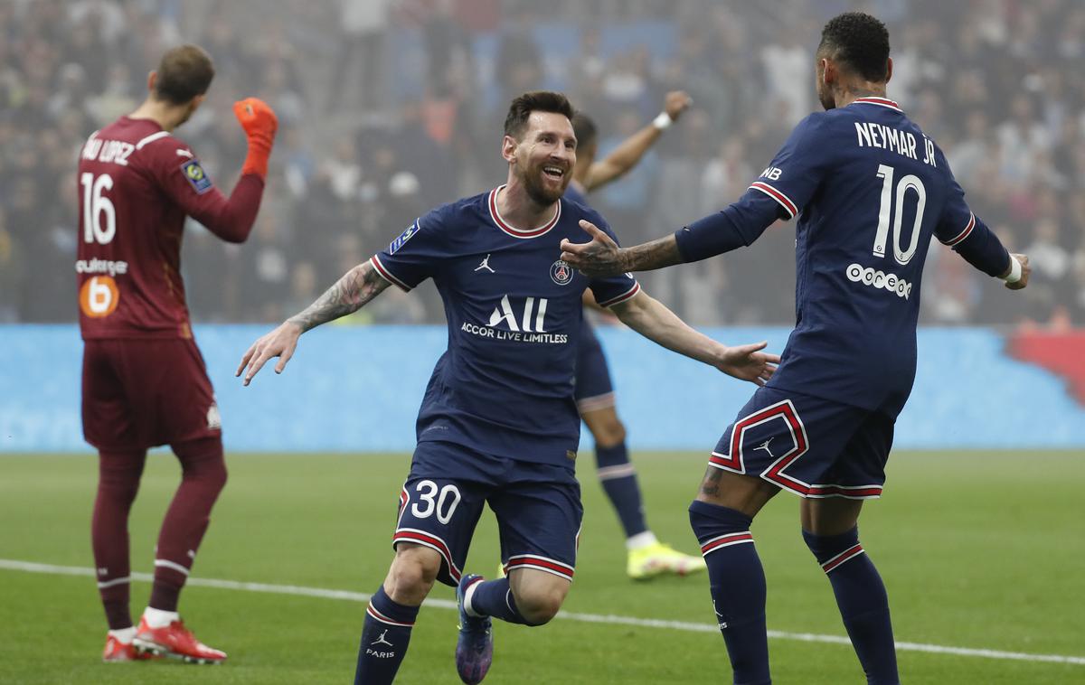 Lionel Messi | Lionel Messi se je že veselil zadetka PSG (avtogol Luana Peresa), a ga je sodnikl razveljavil zaradi nedovoljenega položaja. Podobna usoda je na dvoboju doletela tudi Marseille. | Foto Reuters