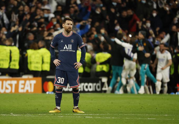 Argentinski superzvezdnik Lionel Messi je že devetič zapored proti madridskemu Realu ostal brez zadetka. Izpadel je iz tekmovanja, v katerem je v tej sezoni večkrat zadel v polno kot pa v francoskem prvenstvu. | Foto: Reuters