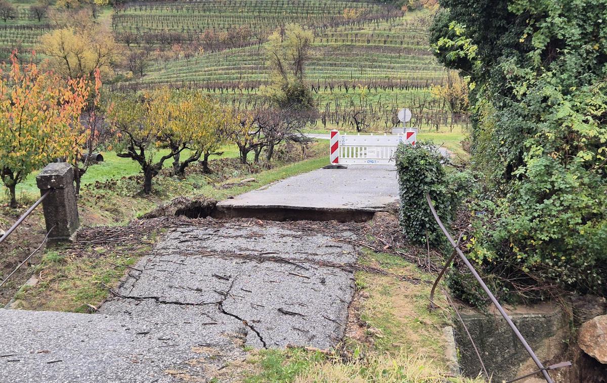 Goriška Brda, neurje, zemeljski plaz | V Goriških Brdih se bojijo novega deževja. | Foto STA