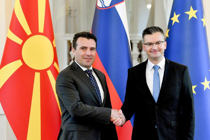 Marjan Šarec in Zoran Zaev | Premier Marjan Šarec je v Ljubljani danes gostil premierja Severne Makedonije Zorana Zaeva. | Foto Reuters
