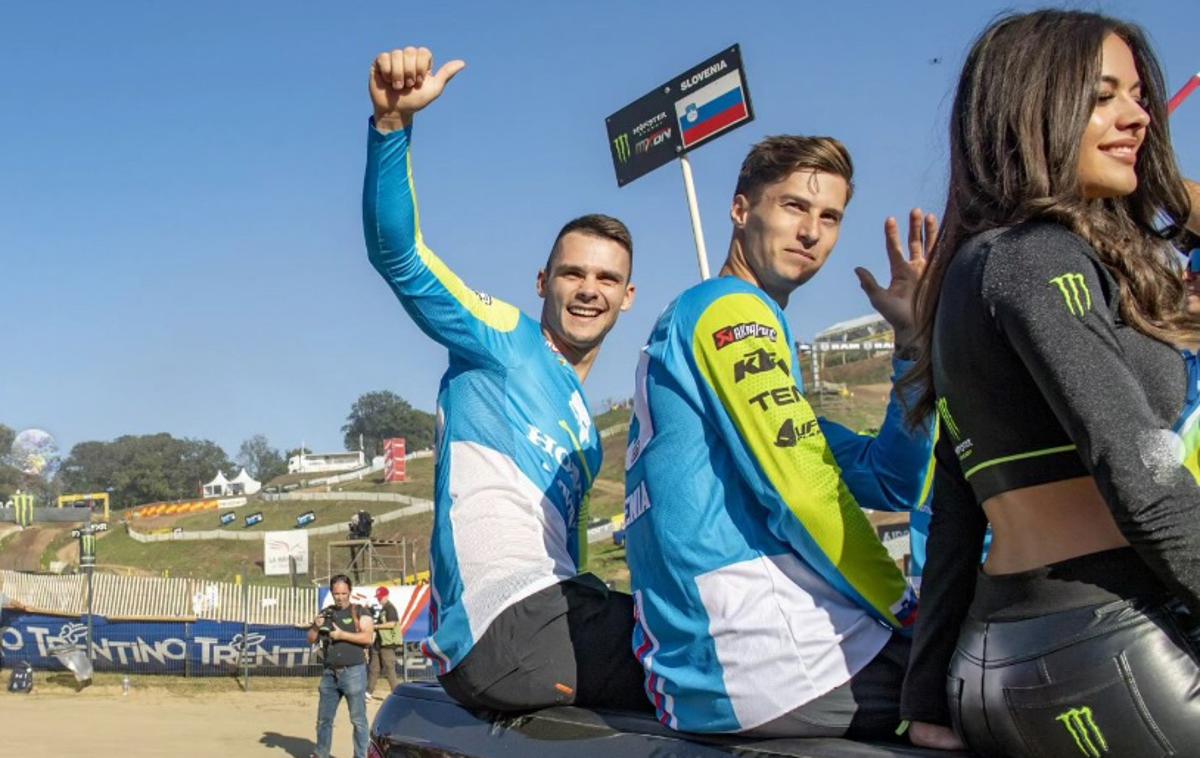 pokal narodov Tim Gajser Jan Pancar | Tim Gajser in Jan Pancar na lanskem pokalu narodov, ko je bila Slovenija deveta. | Foto Honda Racing/ShotbyBavo