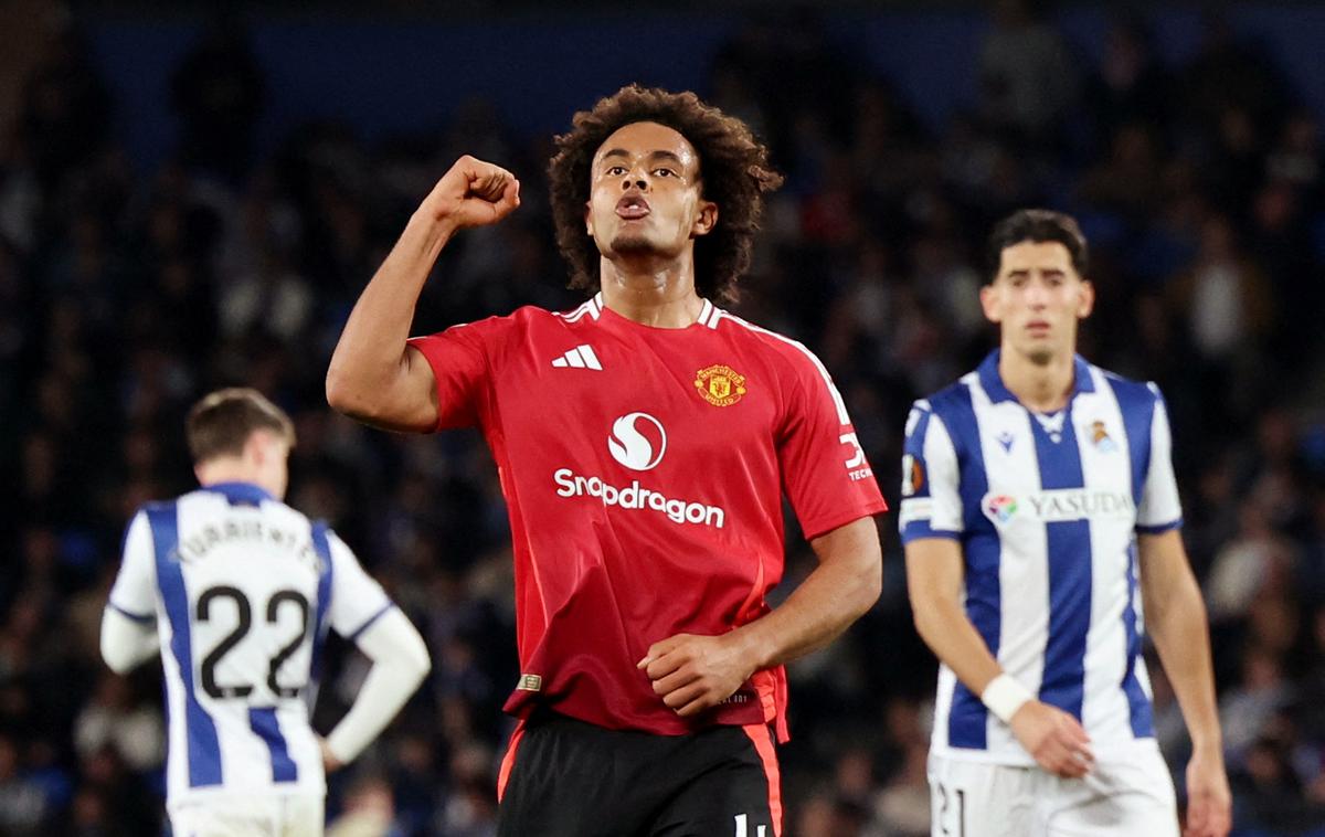 Real Sociedad Manchester United Zirkzee | Manchester United je na prvi tekmi osmine finala remiziral z Real Sociedadom. | Foto Reuters