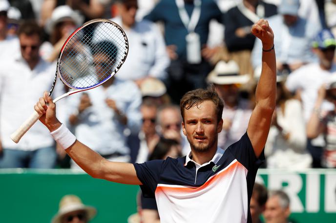 Danil Medvedev | 23-letni Rus Danil Medvedev je v četrtfinalu Monte Carla izločil prvega nosilca turnirja in številko ena svetovnega tenisa, Srba Novaka Đokovića. | Foto Reuters