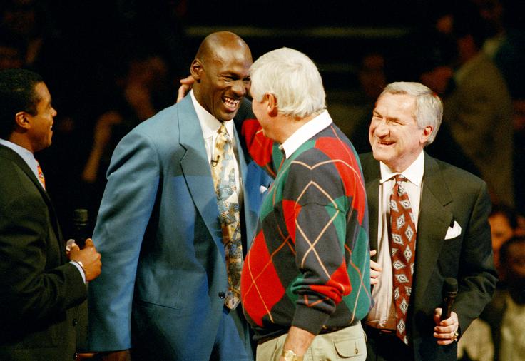 Bobby Knight v družbi nekdanjega varovanca Michaela Jordana. | Foto: Guliverimage