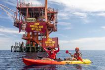 Greenpeace Hrvaška naftna ploščad