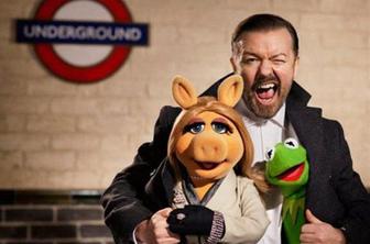 Muppetkom sta se pridružila še Ricky Gervais in Tina Fey