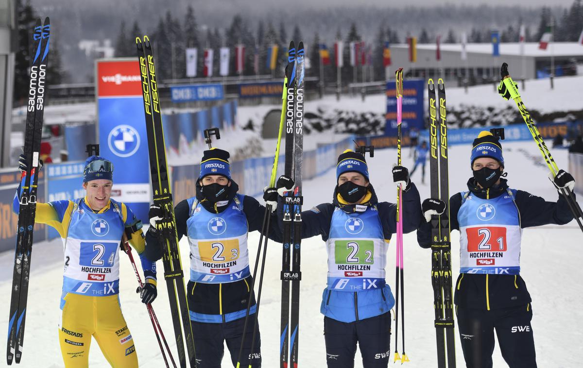 Švedska biatlon štafeta | Švedski biatlonci so zmagovalci štafete v Hochfilznu. | Foto Guliverimage
