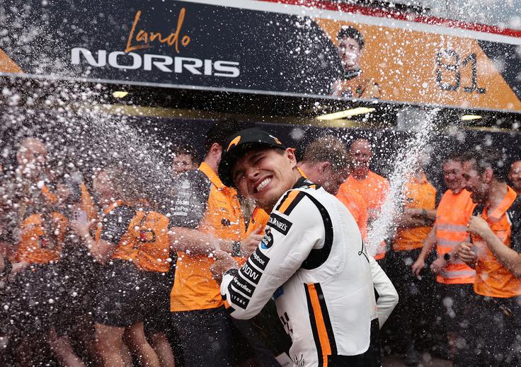 Lando Norris je zmagal drugič letos in šestič v formuli 1. | Foto: Reuters