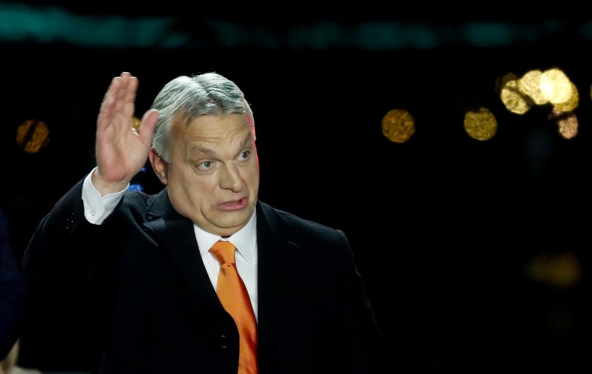 Viktor Orban | Madžarski premier Viktor Orban je na vprašanja novinarjev vztrajal, da so volitve poštene in odkrite ter da so imeli v kampanji vsi možnost prepričati volivce. | Foto Reuters
