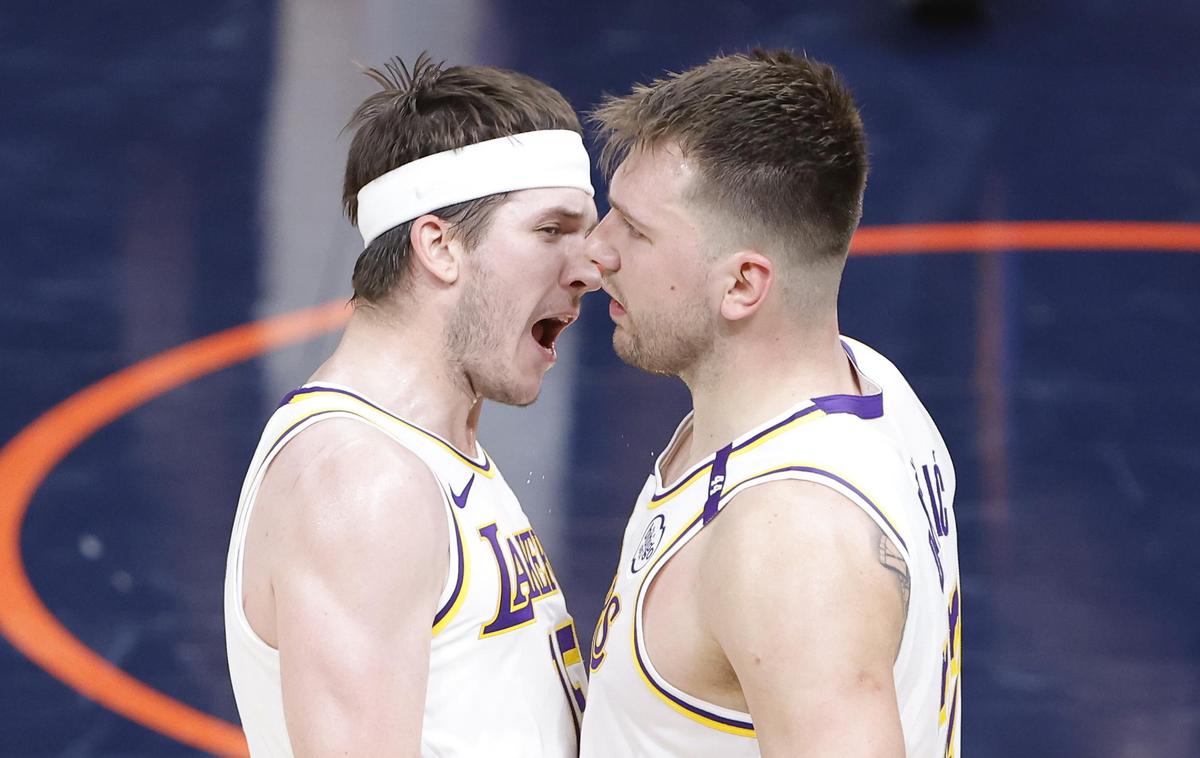 Austin Reaves Luka Dončić | Luka Dončić in Austin Reaves sta napadalni orožji LA Lakers. | Foto Reuters