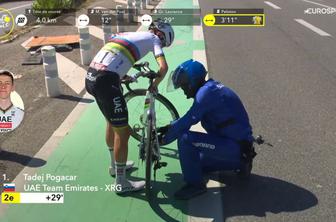 Mehanika Shimana razkrila, kaj se je dogajalo ob padcu Pogačarja #video