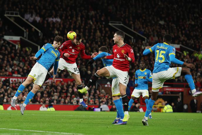 Manchester United Benjamin Šeško | Benjamin Šeško je v prvem polčasu po strelu z glavo zadel vratnico. | Foto Reuters