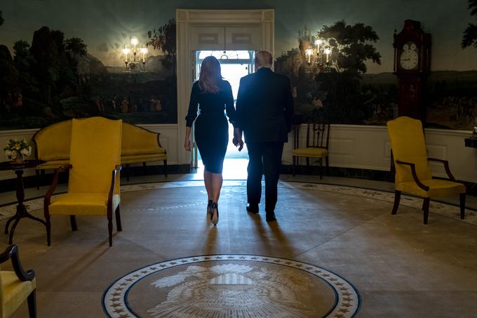 Salon za diplomatske sprejeme - na fotografiji je v njem še stara preproga. | Foto: The White House