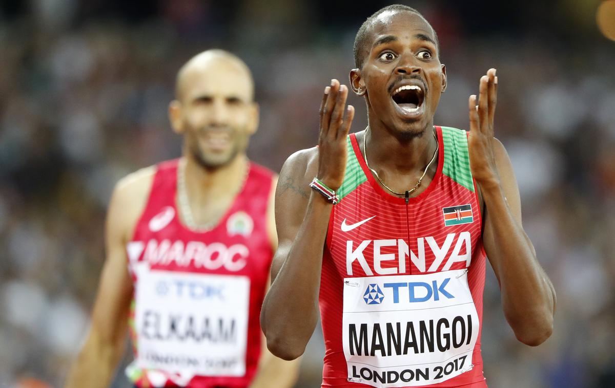 Elijah Manangoi | Elijah Manangoi si je prislužil dvoletno prepoved nastopanja. Izpustiti bo moral tudi olimpijske igre. Kenijec je kazen sprejel. | Foto Reuters