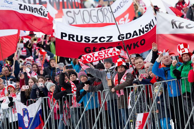 Poljski navijači bodo danes pozdravili kralja svetovnega pokala. | Foto: Urban Urbanc/Sportida