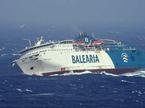 trajekt, Balearia, morje, incident, nevihta, valovi
