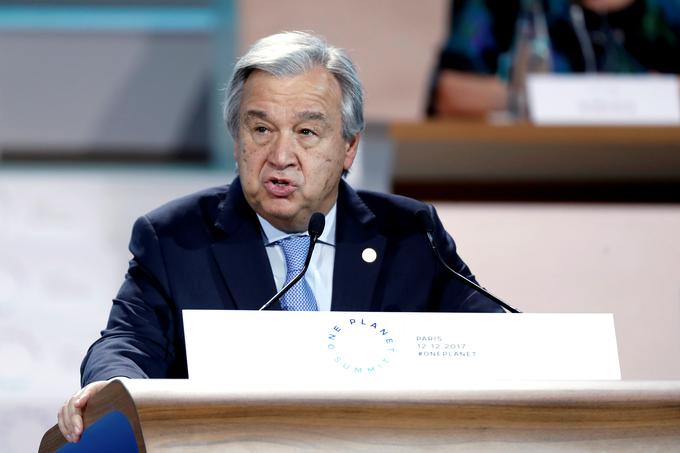 Generalni sekretar ZN Antonio Guterres je izrazil zaskrbljenost in stalne članice Varnostnega sveta ZN posvaril pred tem, da bi dopustili, da "razmere v Siriji uidejo izpod nadzora". | Foto: Reuters