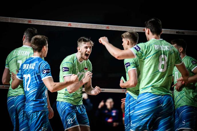Slovenija - Francija, odbojkarska liga narodov | Slovenski odbojkarji so z 0:3 izgubili proti Franciji. | Foto Volleyball World