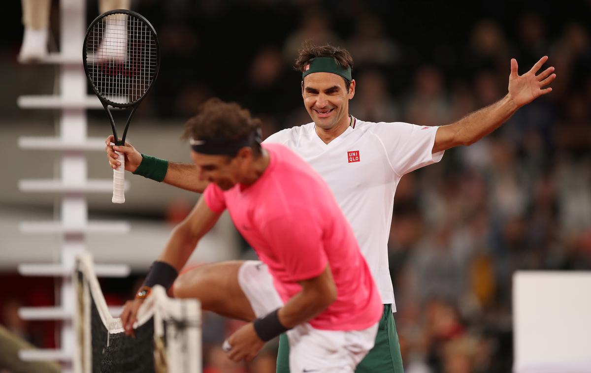 Roger Federer Rafael Nadal | Roger Federer in Rafael Nadal sta poskrbela za teniško zabavo. | Foto Reuters