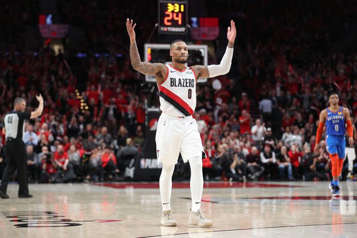 V zadnjih tednih pri Portlandu blesti Damian Lillard, gledanost tekem Trail Blazers pa se je povečala tudi zaradi vrnitve dolgoletnega zvezdnika lige NBA Carmela Anthonyja. | Foto: Reuters