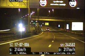 Po ljubljanski obvoznici divjal z 214 kilometri na uro #foto