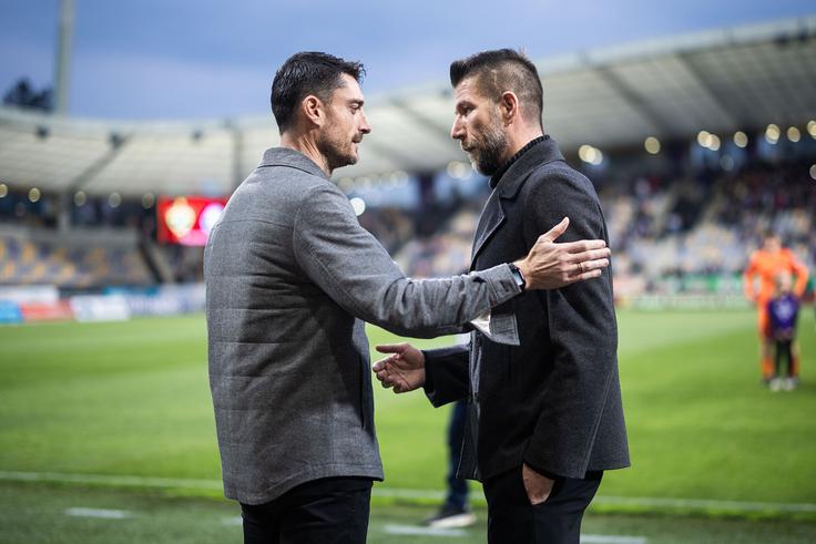 Albert Riera se je maščeval Boštjanu Cesarju za spomladanski poraz na štajerskem derbiju v 1. SNL v Celju. | Foto: Jure Banfi