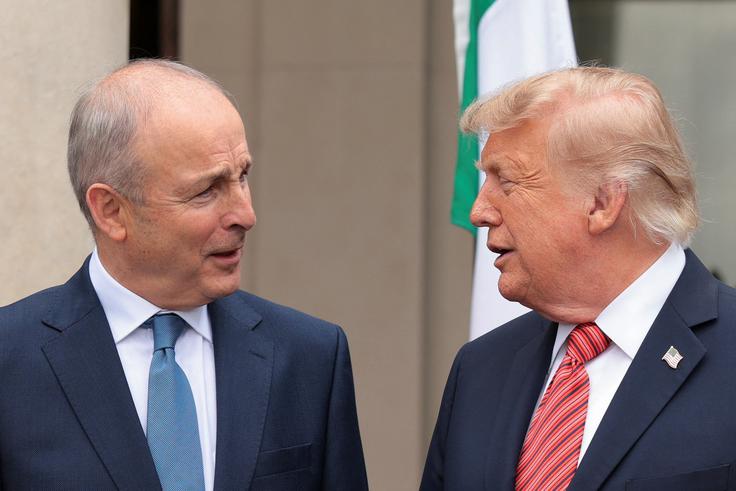 Trump se je srečal z irskim premierjem Michealom Martinom. | Foto: Reuters