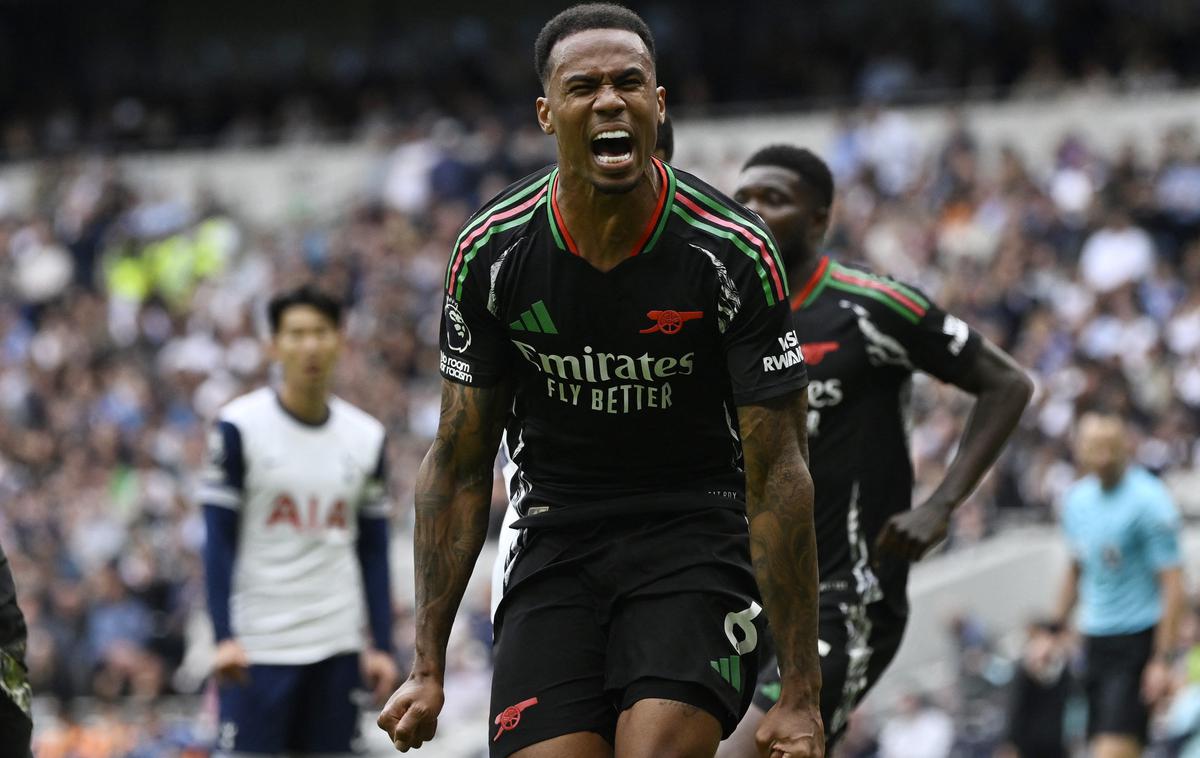 Gabriel Magalhaes | Gabriel Magalhaes je popeljal Arsenal v vodstvo na gostovanju pri Tottenhamu. | Foto Reuters