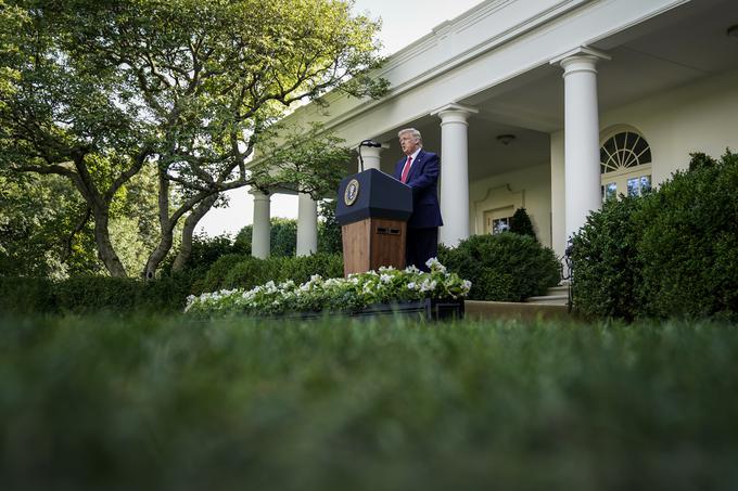 Govore so na vrtu Rose Garden imeli številni ameriški predsedniki, vključno s trenutnim. | Foto: Getty Images