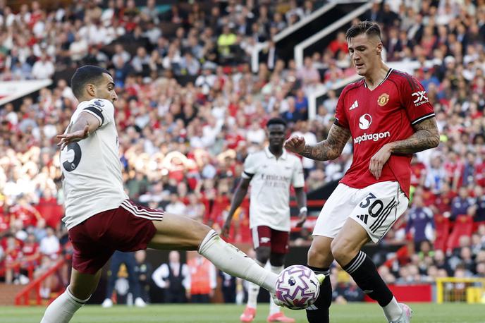 Manchester United, Benjamin Šeško | Benjamin Šeško je debitiral v premier league, a po srečanju z Arsenalom ni imel razlogov za zadovoljstvo. | Foto Reuters
