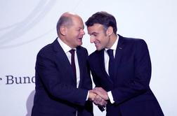Macron in Scholz poudarila pomen sodelovanja in vodilne vloge obeh držav v EU