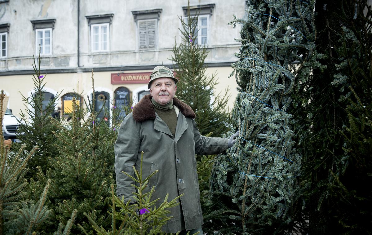 Božična drevesa jelke smreke ljubljanska tržnica | Foto Ana Kovač